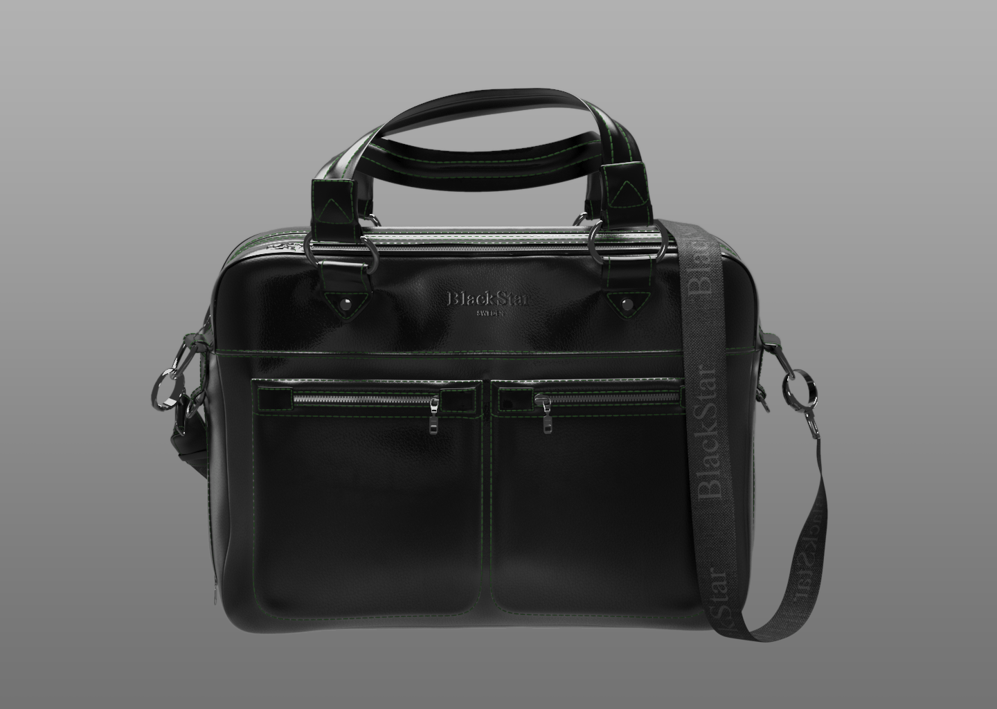 Image of Blackstar black leather bag